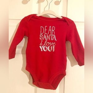 Baby Christmas onesie size 6 months • Baby red Xmas one piece • Santa • boy girl